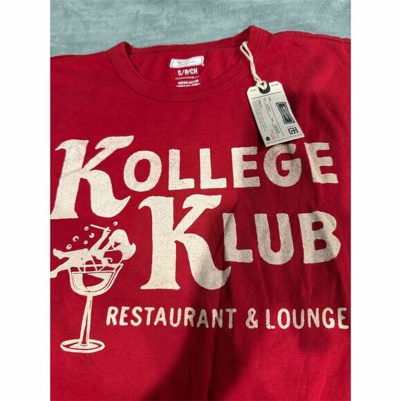 Tailgate Men's Kollege Klub Graphic T-Shirt Red Size S - Picture 2 of 8